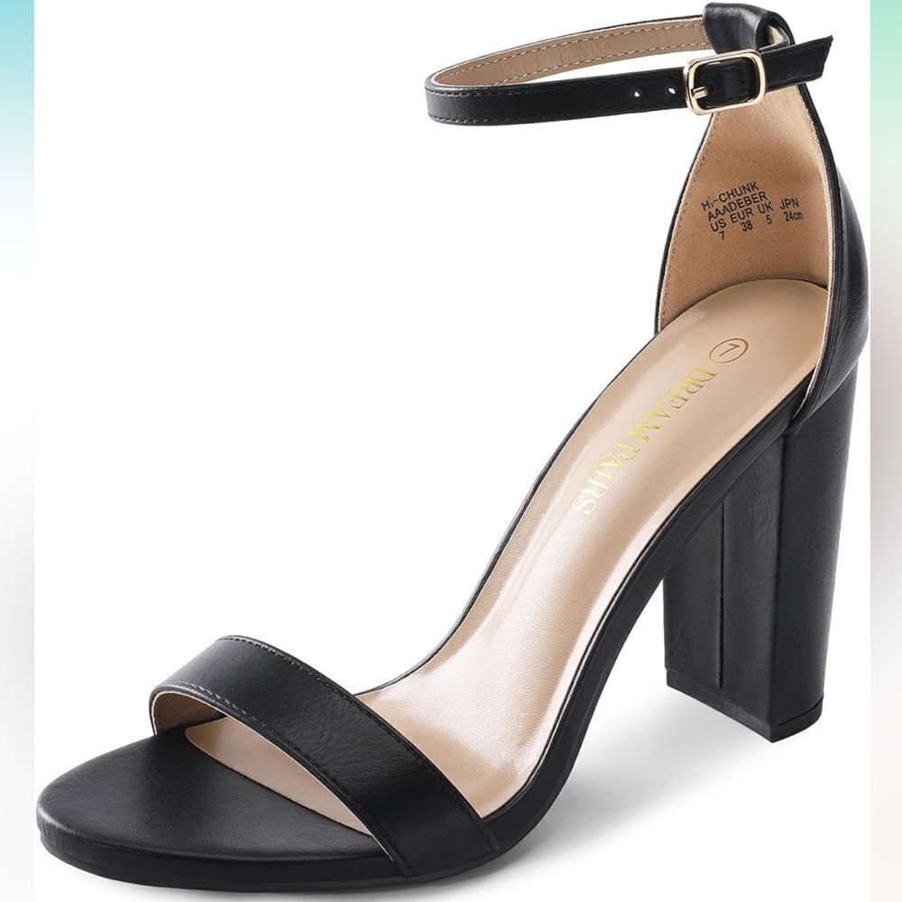 NEW Dream Pairs Hi-Chunk High Heel Pump Sandals